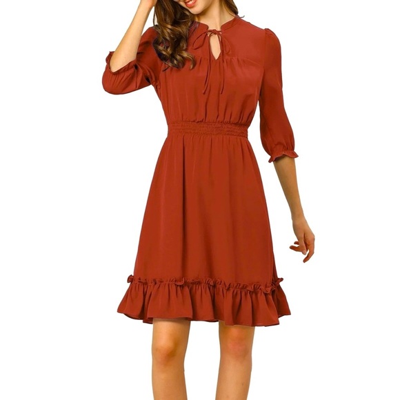 Allegra K Dresses & Skirts - Allegra K NWT Sm + Med. Rust Midi Dress
